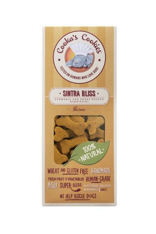 Натуральне печиво для собак Cooka's Cookies Barkissini Куркума з овочами та фруктами 100 г (рослинний білок) tb-32564 фото