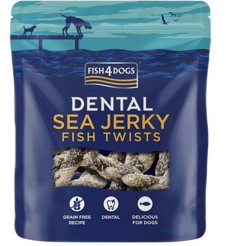 Натуральные лакомства для собак из 100% Кожи Белой Рыбы Fish4Dogs Sea Jerky Рыбные косички 100 г tb-32286 фото