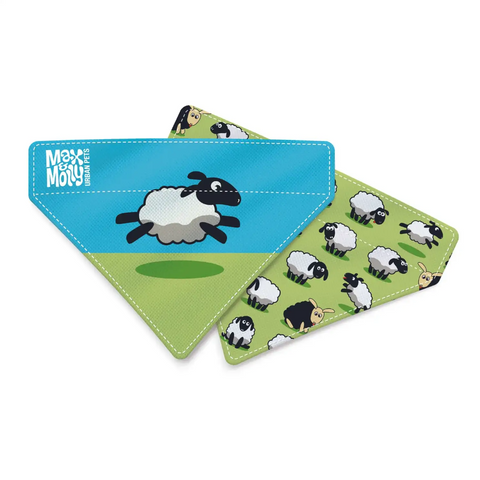 Бандана для собак на нашийник Max & Molly Bandana Black Sheep з принтом Чорна овечка, L dg-701 033 фото
