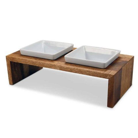 Миски на подставке Wolters Foodstation Meshidai True 2 x 0,4 л S Коричневый tb-32311 фото